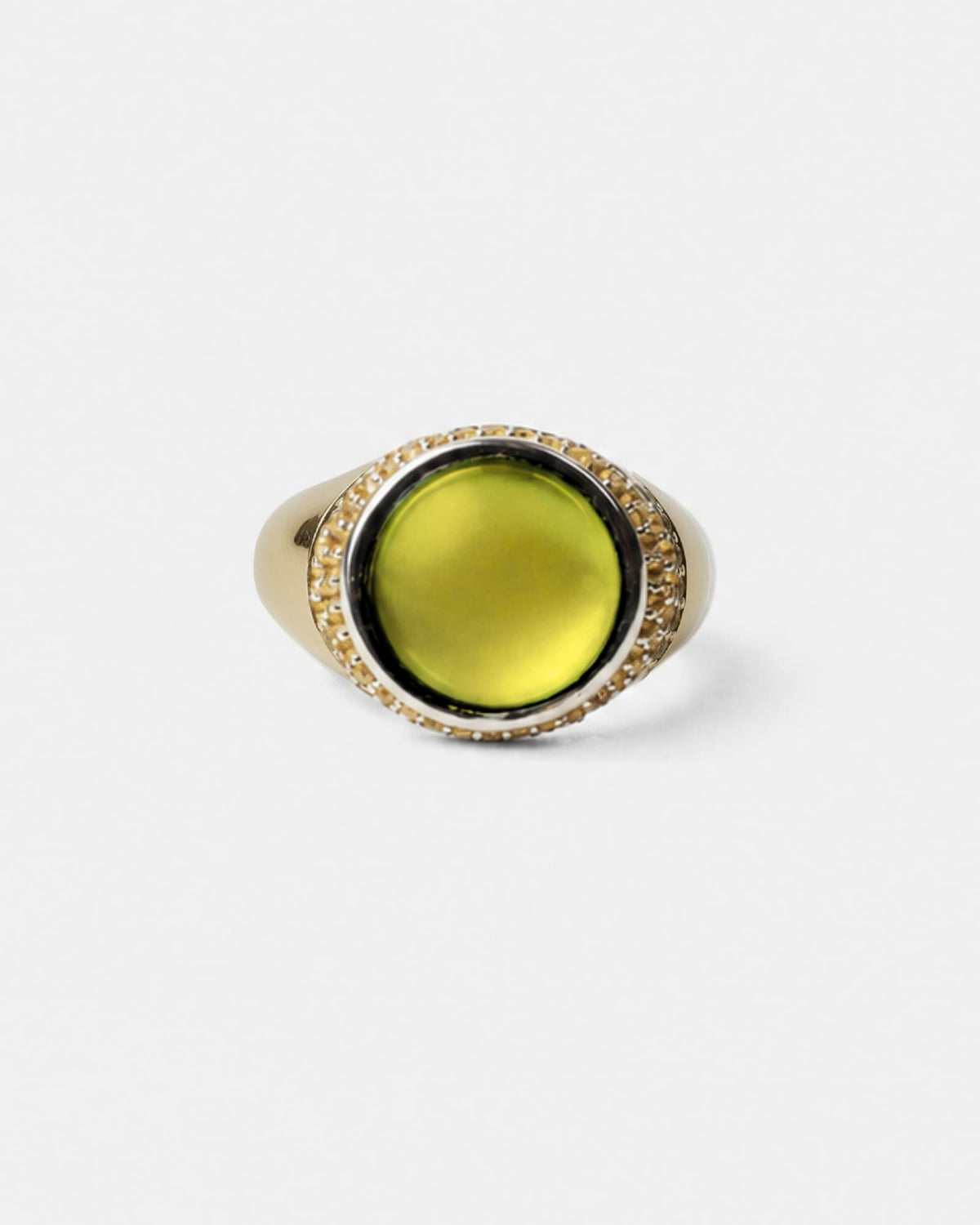 Nodo Vermeil Ring – Green Gold & Citrine