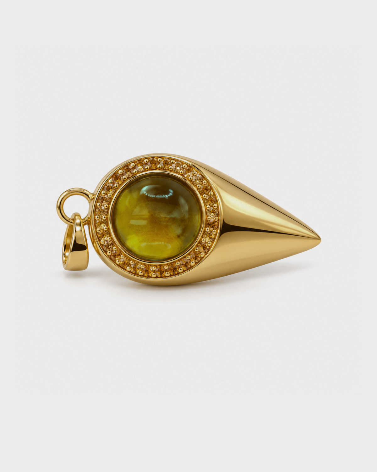 Vetra Vermeil Pendant – Green Gold & Citrine