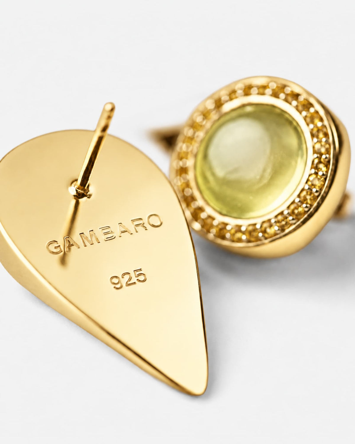 Vetra Vermeil Earrings – Green Gold & Citrine