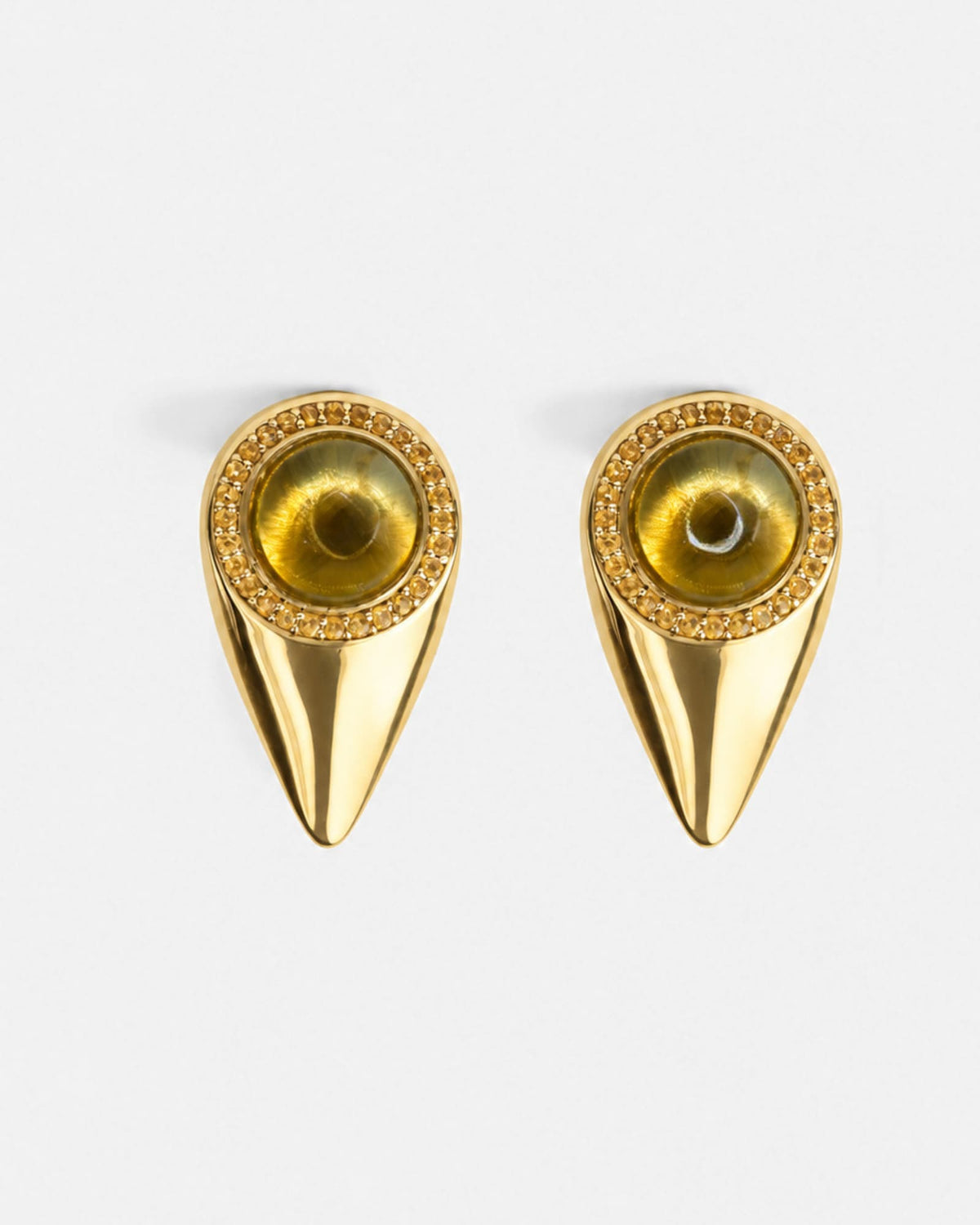 Vetra Vermeil Earrings – Green Gold & Citrine