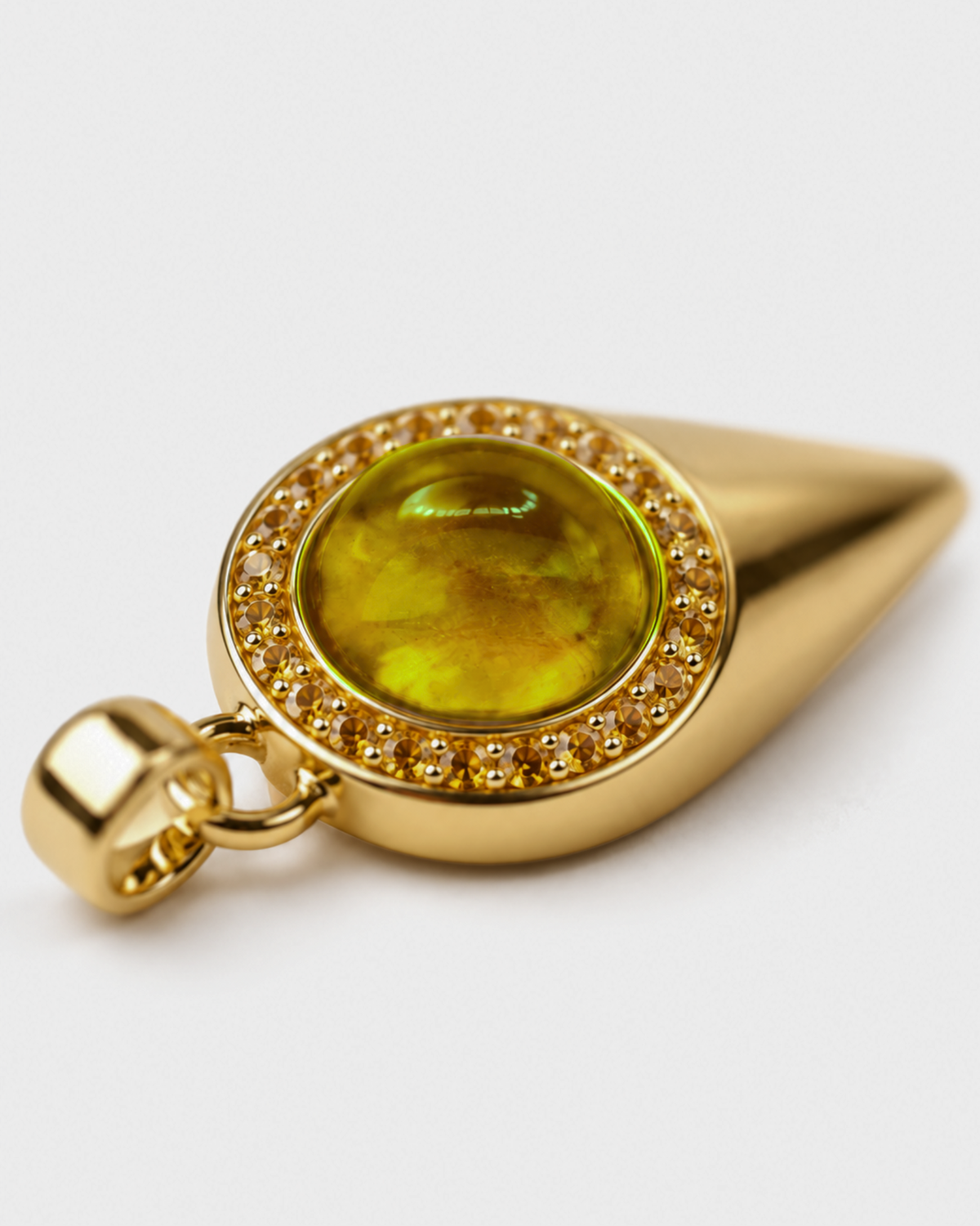 Vetra Vermeil Pendant – Green Gold & Citrine