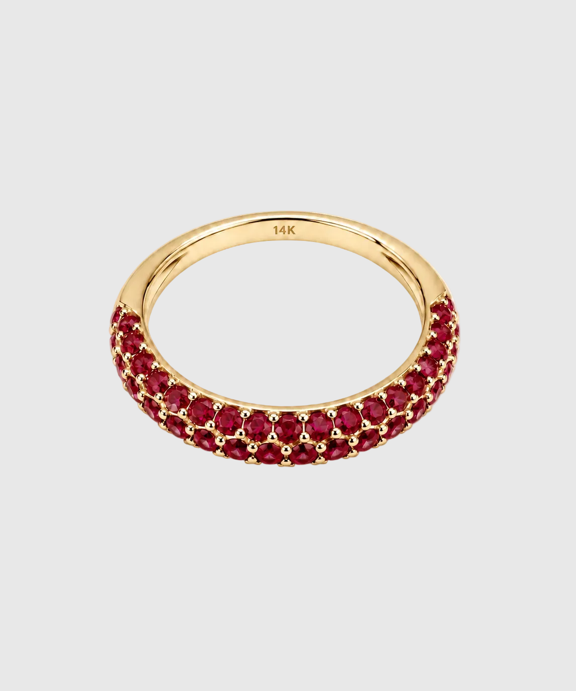 Ruby Pavé Band - 14k Gold